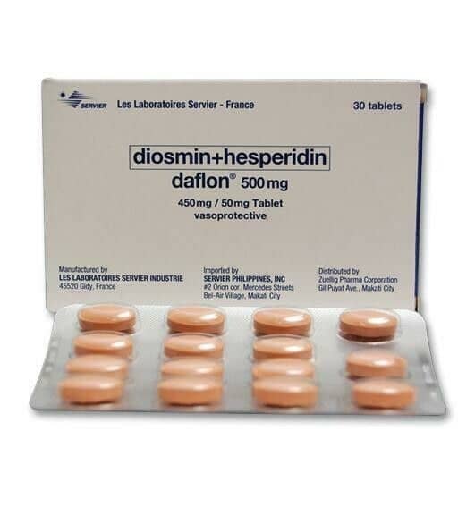 Daflon (diosmin + hesperidin) 500mg tablet