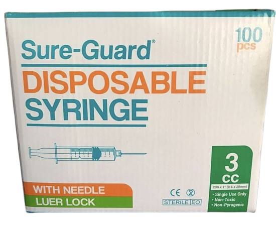 Sure-Guard Disposable Syringe 3cc