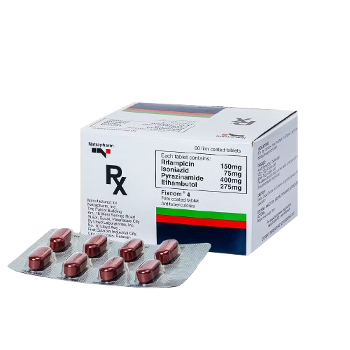 Fixcom 4 (isoniazid + rifampicin + pyrazinamide + ethambutol) tablet 