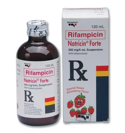 Natricin Forte (rifampicin) 250mg/5mL suspension 120mL