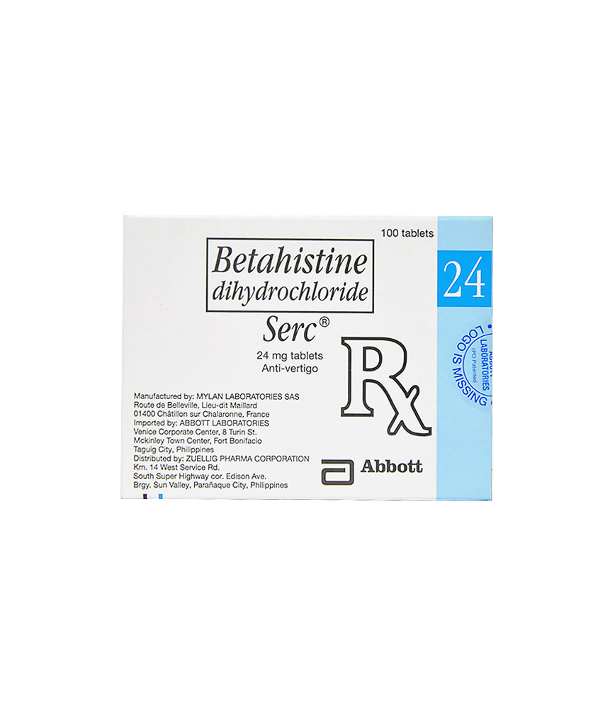Serc (betahistine hydrochloride) 24mg tab