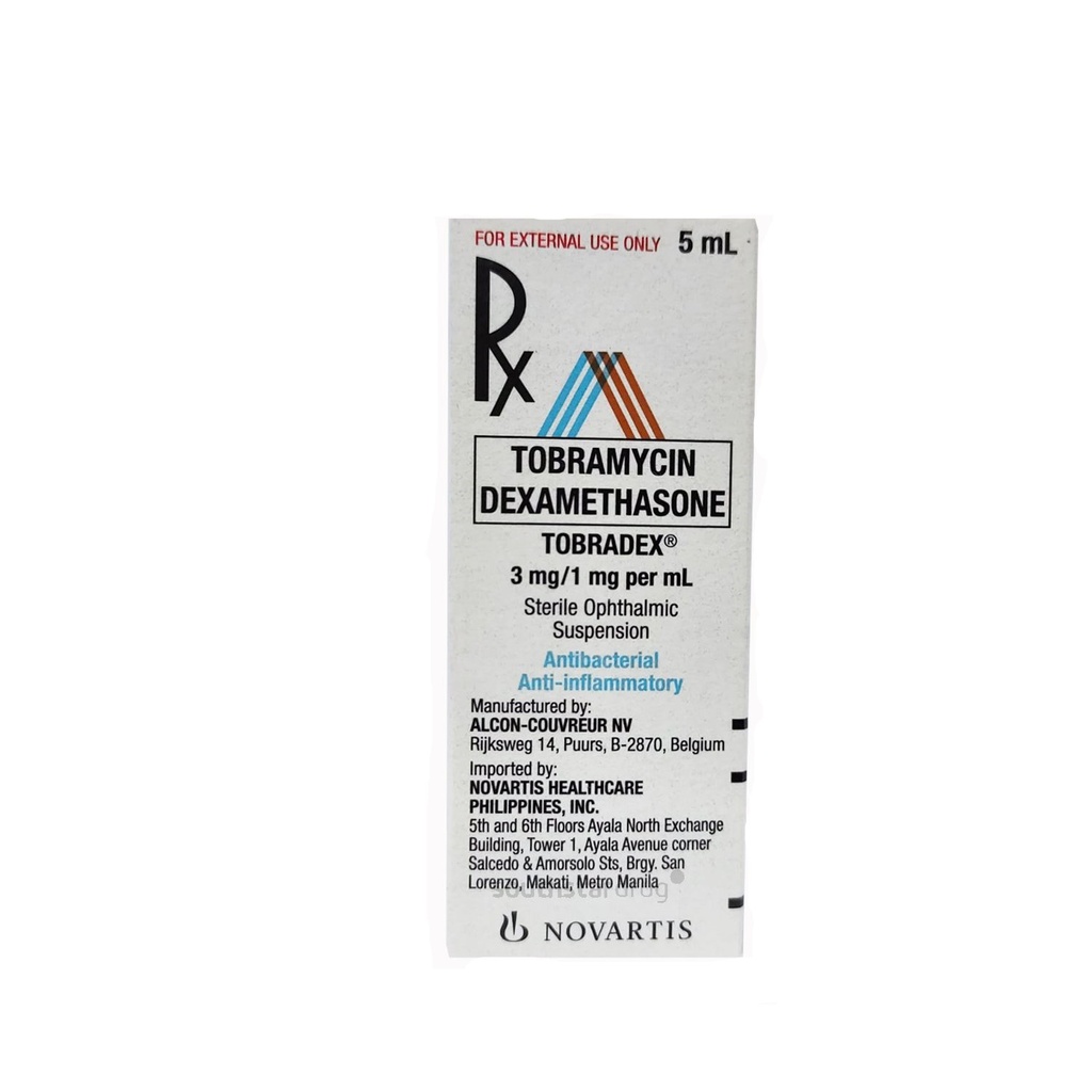 Tobradex (Tobramycin/Dexamethasone) 3mg/1mg per mL Eye Drops 5mL 