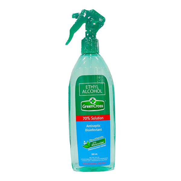 Green Cross 70% Isopropyl Alcohol with Moisturizer 300ml spray