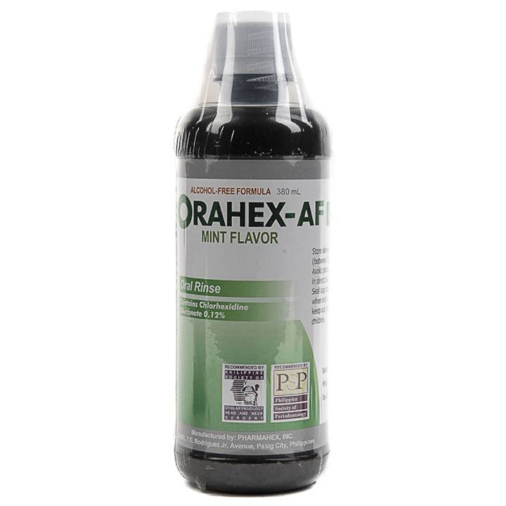 Orahex AF (Chlorhexidine gluconate) 380mL mint flavor