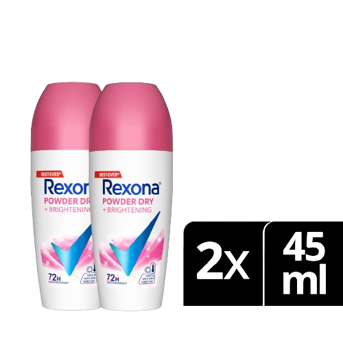Rexona (Powder Dry + Brightening) deodorant 45ml B1T1 