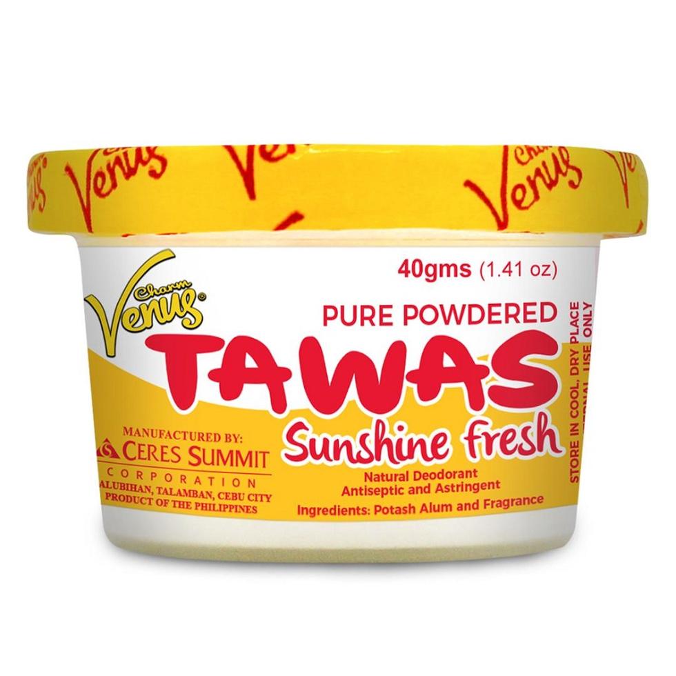 Venus Charm Tawas Powder Sunshine Fresh (Yellow) 40g 