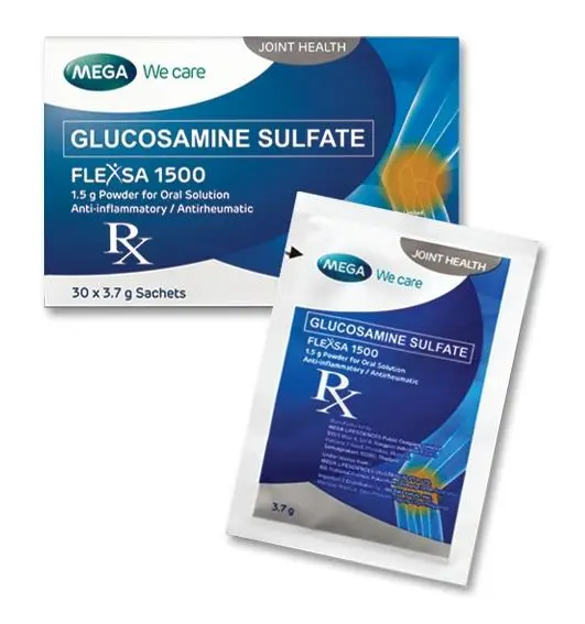 Flexsa (Glucosamine Sulfate) 1500mg Sachet 1.5g 