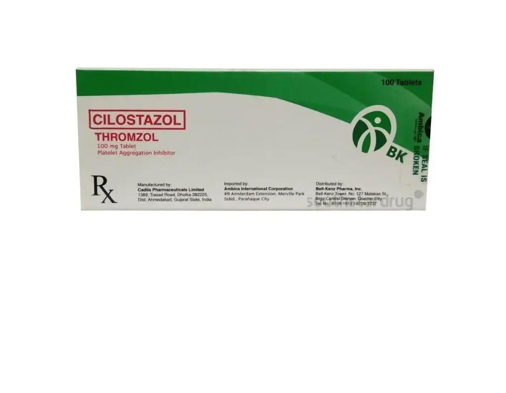 Thromzol (Cilostazol) 100mg Tablet 