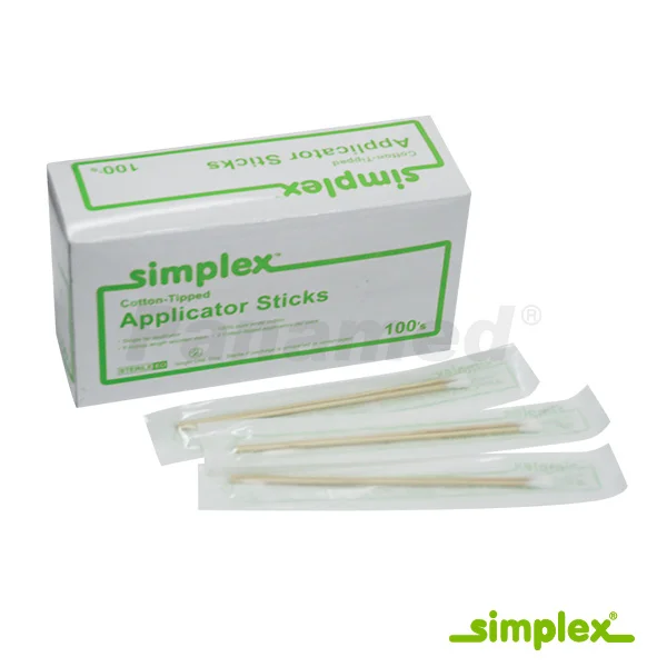 Simplex Cotton Applicator Sticks Sterile 