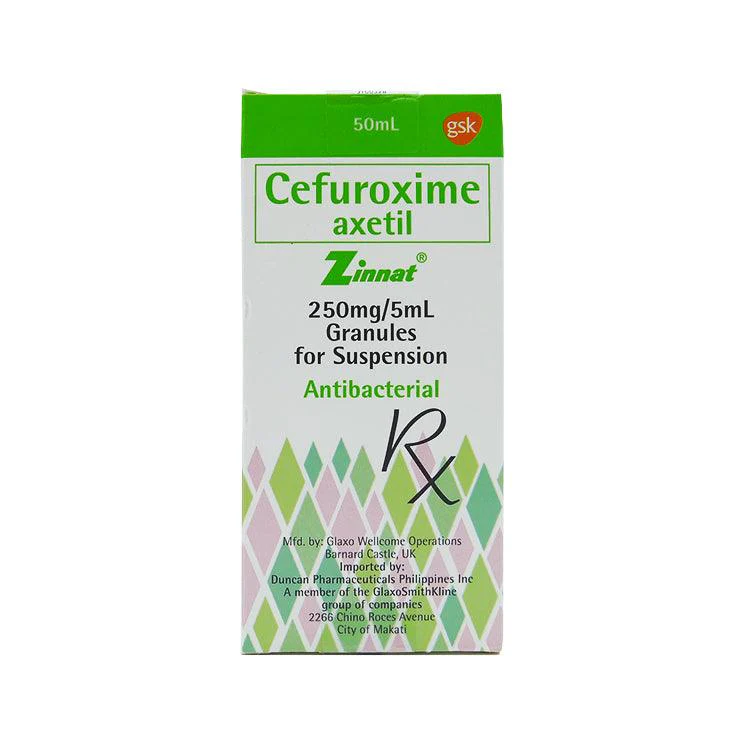 Zinnat (Cefuroxime) 250mg/5mL suspension 50mL