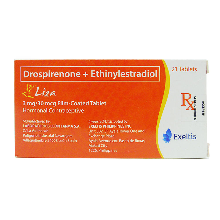 Liza (Drospirenone + Ethinylestradiol) 3mg/30mcg Film-Coated Tablet 