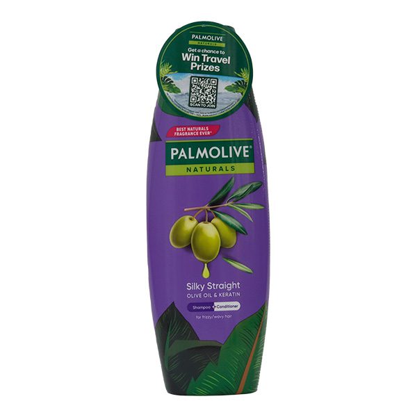 Palmolive Naturals Silky Straight Shampoo with Olive Oil & Keratin 180ml 