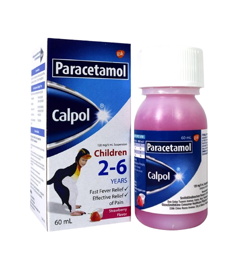 Calpol (Paracetamol) 120mg/5ml (2-6 Years Old) Strawberry Suspension 60ml 