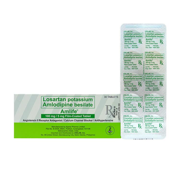 Amlife (Losartan + Amlodipine) 100mg/5mg Tablet