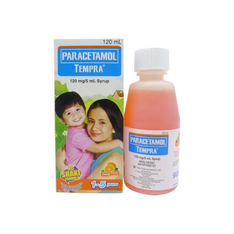 Tempra (Orange) (Paracetamol) 120mg/5ml Syrup 120ml 