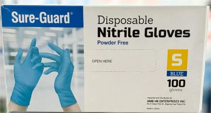 Sure-Guard  Disposable Nitrile Gloves Powder Free - SMALL