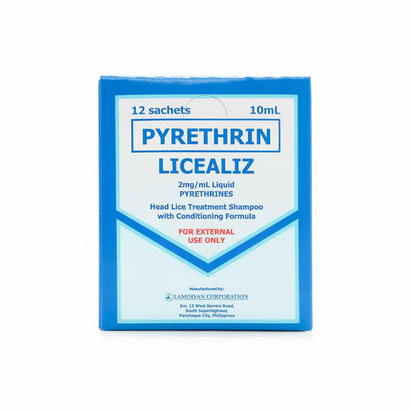 Licealiz (pyrethrin) regular shampoo 60mL  sachet
