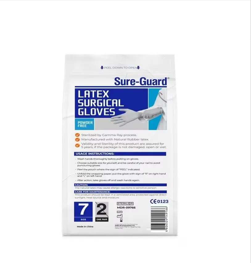 Sure-Guard latex surgical gloves size 7.5-sterile