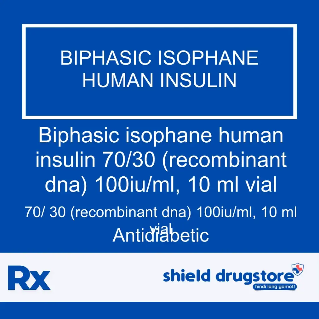 GN-BIPHASIC ISOPHANE HUMAN INSULIN 70/30 (RECOMBINANT DNA) 100IU/ML, 10 ML 