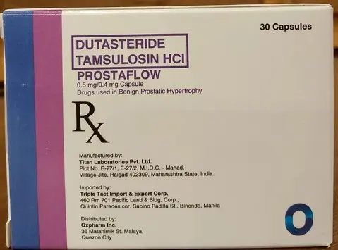 Prostaflow (dutasteride + tamsulosin hydrochloride) 0.5mg/0.4mg capsule 