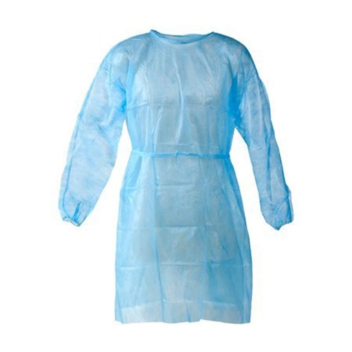 [MS-T10495-PPE-CAT00049] Disposable Blue Isolation Gown 