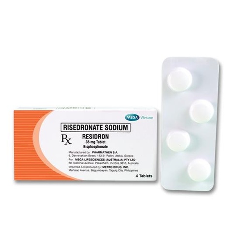 [RX-T10965-GUT-CAT00046] Residron (Risedronate Sodium) 35mg Tablet