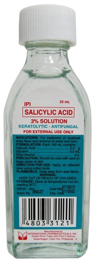 [MS-T10153-GAL-CAT00009] IPI Salicylic Acid 3% Solution 25ml 