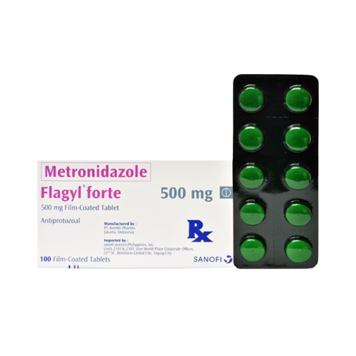 [RX-T10201-ABIO-CAT00201] Flagyl Forte (Metronidazole) 500mg Film-Coated Tablet