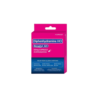 [RX-T11236-RESP-CAT00179] Benadryl AH (Diphenhydramine HCl) 25mg Capsule