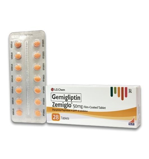 [RX-T10347-ADIAB-CAT00040] Zemiglo (Gemigliptin) 50mg Film-Coated Tablet