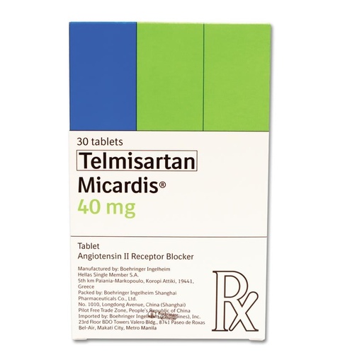 [RX-T10525-CARDI-CAT00132] Micardis (Telmisartan) 40mg Tablet