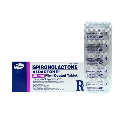 [RX-T10609-CARDI-CAT00216] Aldactone (Spironolactone) 25mg Tablet 