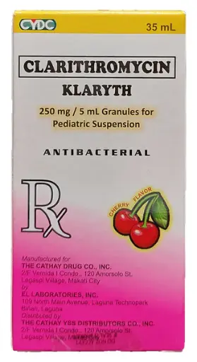 [RX-T10305-ABIO-CAT00305] Klaryth (Clarithromycin) 250mg/5ml Suspension 35ml