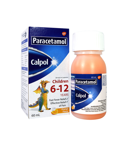 [OTC-T10124-PAIN-CAT00041] Calpol (Paracetamol) 250mg/5ml Suspension 60ml 