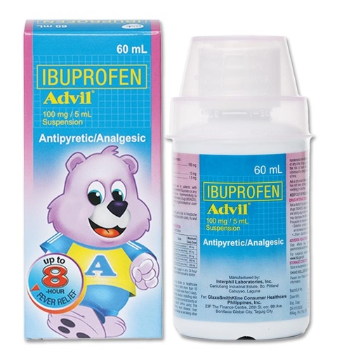 [OTC-T10107-PAIN-CAT00024] Advil (Ibuprofen) 100mg/5ml Suspension 60ml