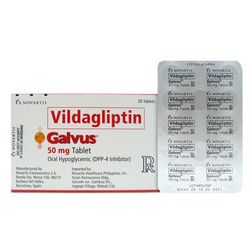 [RX-T10355-ADIAB-CAT00048] Galvus (Vildagliptin) 50mg Tablet 