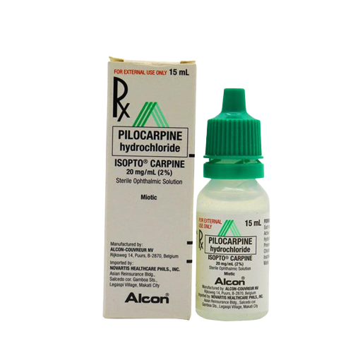 [RX-T11653-EENT-CAT00062] Isopto Carpine (pilocarpine hydrochloride) 20 mg/mL (2%) sterile ophthalmic solution 15 mL 