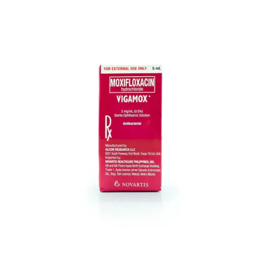 [RX-T10806-EENT-CAT00033] Vigamox (Moxifloxacin) 5mg/ml Eye Drops 5ml