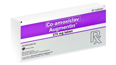 [RX-T10038-ABIO-CAT00038] Augmentin (co-amoxiclav) 375mg tablet 