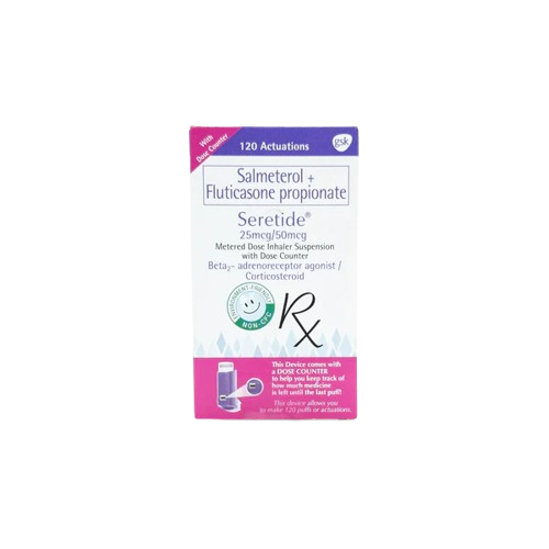 [RX-T11266-RESP-CAT00209] Seretide (Salmeterol + Fluticasone) 25mcg/50mcg Metered-Dose Inhaler (MDI)