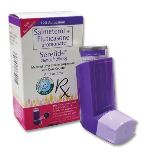 [RX-T11221-RESP-CAT00164] Seretide (Salmeterol + Fluticasone) 25mcg/125mcg Metered-Dose Inhaler (MDI)