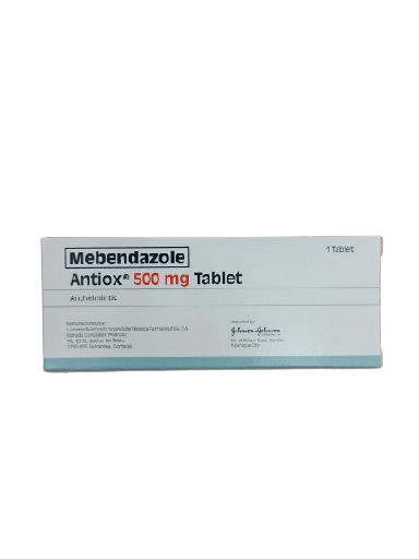 [OTC-T10812-ABIO-CAT00340] Antiox (Mebendazole) 500mg Tablet