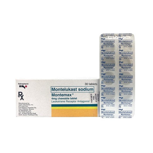 [RX-T11324-RESP-CAT00267] Montemax (Montelukast) 4mg tablet