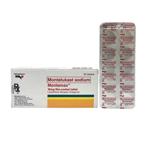 [RX-T11386-RESP-CAT00329] Montemax (Montelukast) 10mg film-coated tablet