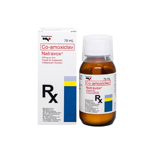 [RX-T10086-ABIO-CAT00086] Natravox (co-amoxiclav) 457mg/5mL suspension 70mL 