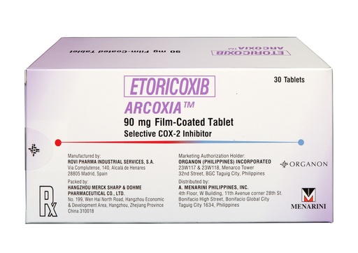 [RX-T11085-PAIN-CAT00128] Arcoxia (Etoricoxib) 90mg FC Tablet 