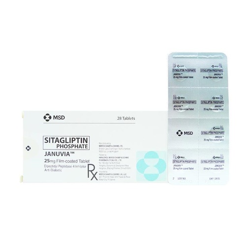 [RX-T10353-ADIAB-CAT00046] Januvia (Sitagliptin) 25mg Tablet 