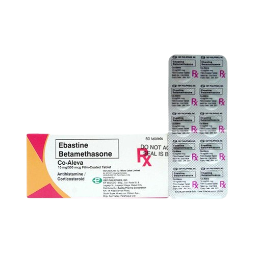 [RX-T11359-RESP-CAT00302] Co-Aleva (Ebastine + Betamethasone) 10mg/500mcg Tablet 