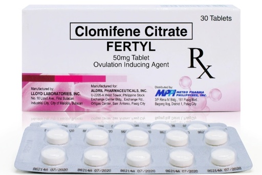 [RX-T10952-GUT-CAT00033] Fertyl (Clomifene Citrate) 50mg Tablet