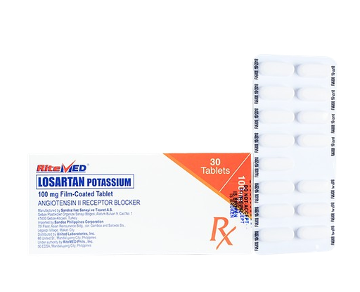 [RX-T10453-CARDI-CAT00060] RM Losartan Potassium (Losartan) 100mg FC Tablet